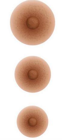Amoena Fully Self Adhesive Nipple Set 138 In Bronze.Easy Application