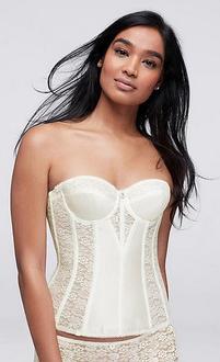 DOMINIQUE Seamless PADDED Longline BRIDAL Bra #8500, size 38D *NWT & STRAPS