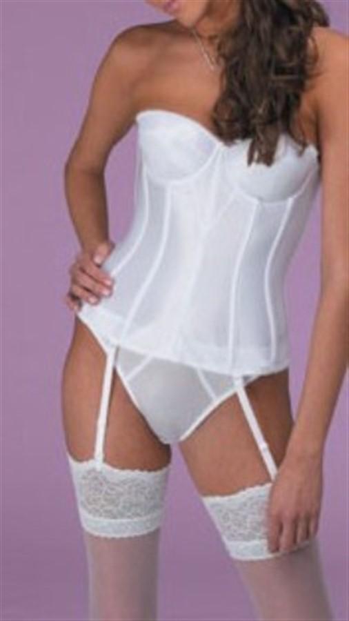 Dominique Womens Full Length Bridal Bra with Garters : : Clothing,  Shoes & Accessories