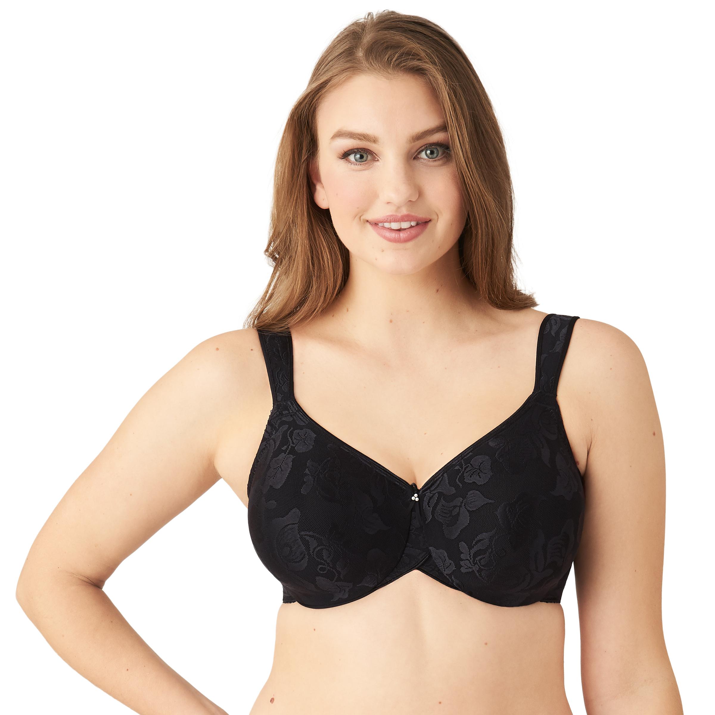 Baroque Lace Full Cup Bra - Black